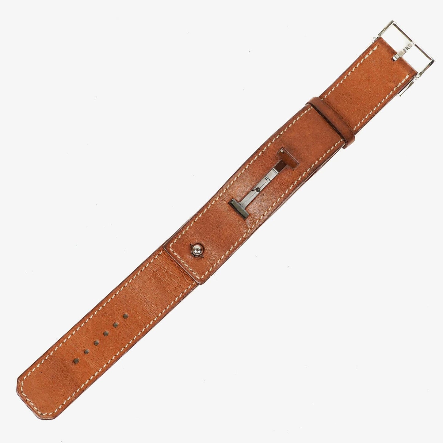 Hermès Cherche Midi CM1.210 Uhr aus Stahl und Leder