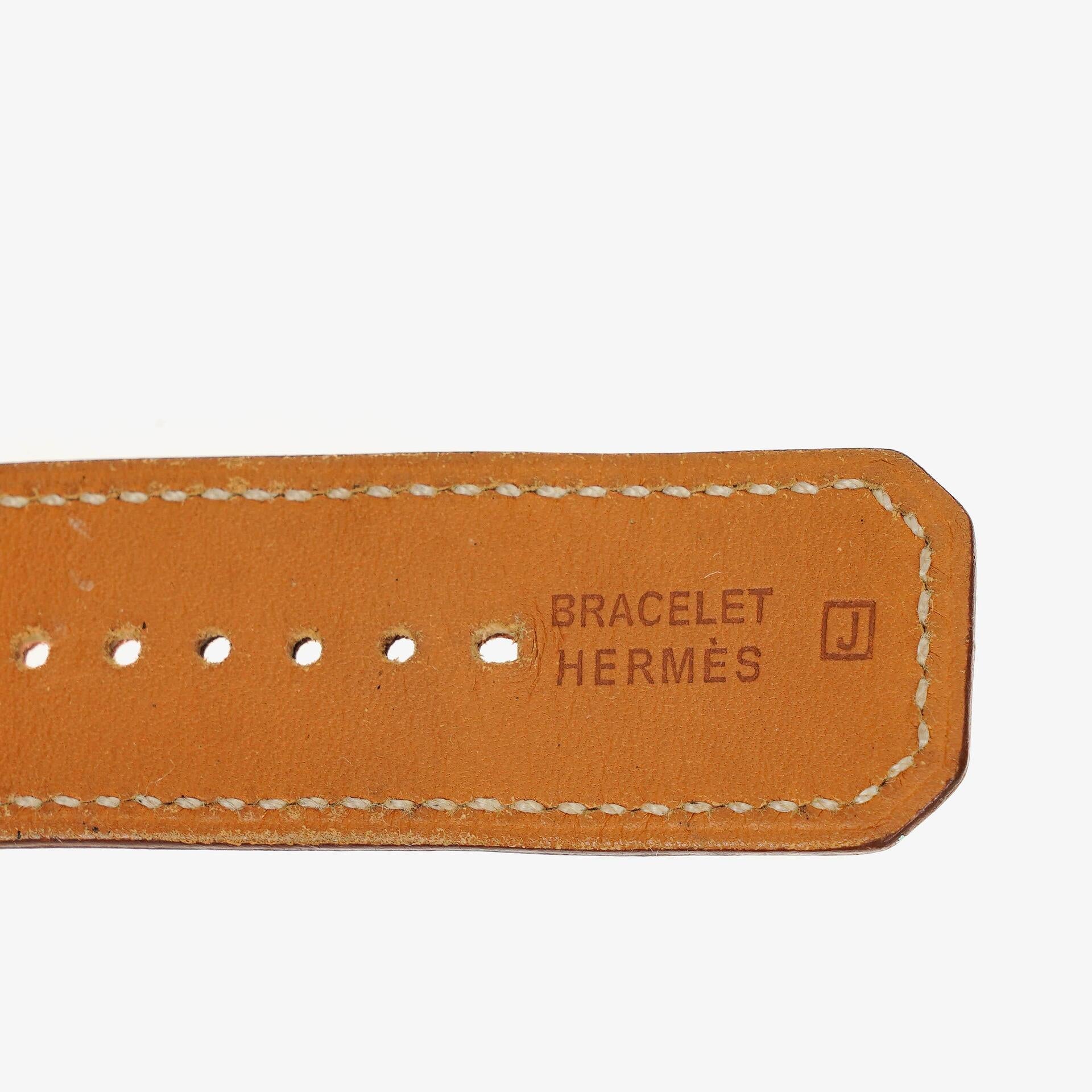 Hermès Cherche Midi CM1.210 Uhr aus Stahl und Leder