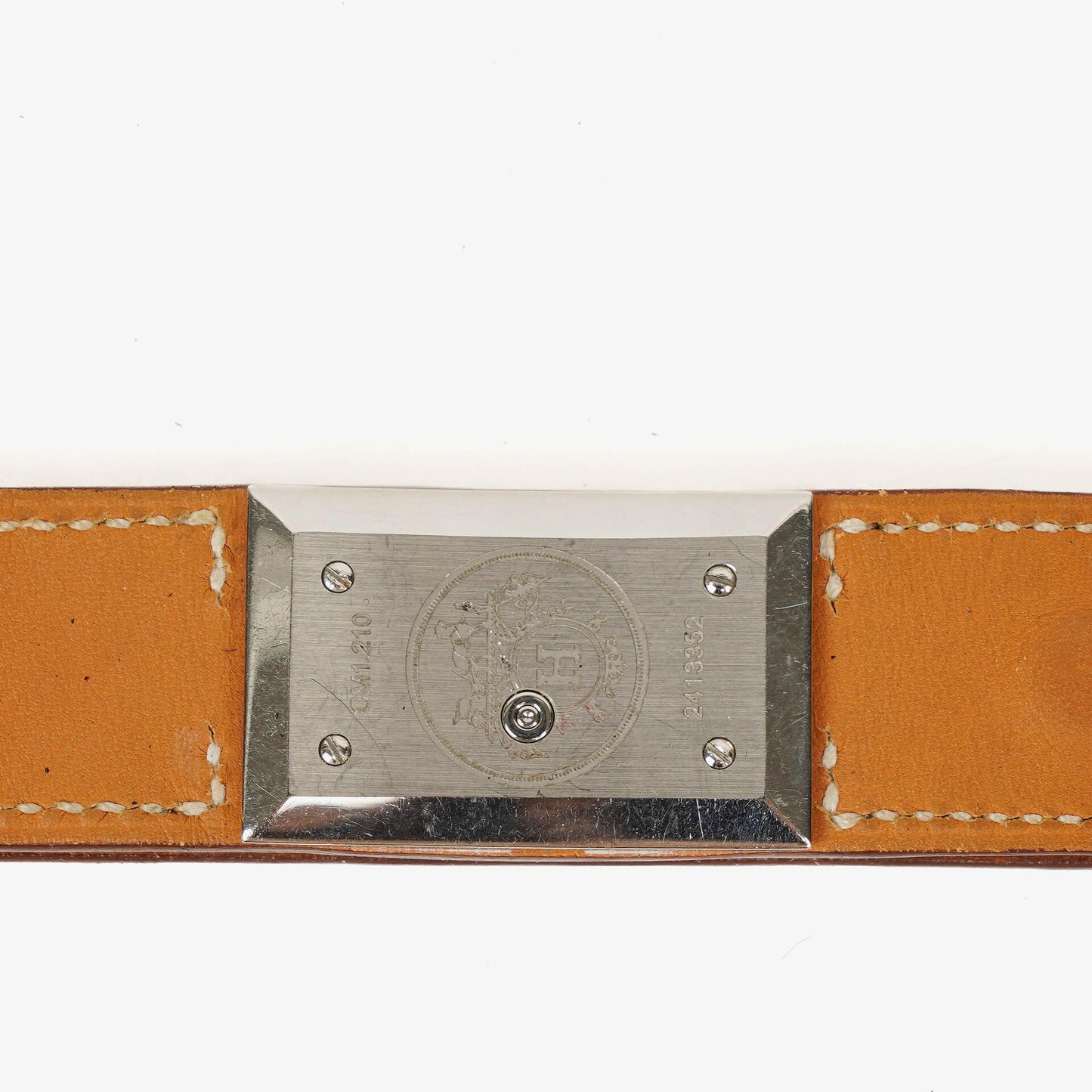 Hermès Cherche Midi CM1.210 Uhr aus Stahl und Leder