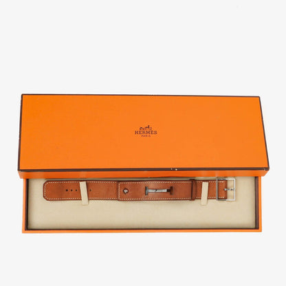 Hermès Cherche Midi CM1.210 Uhr aus Stahl und Leder