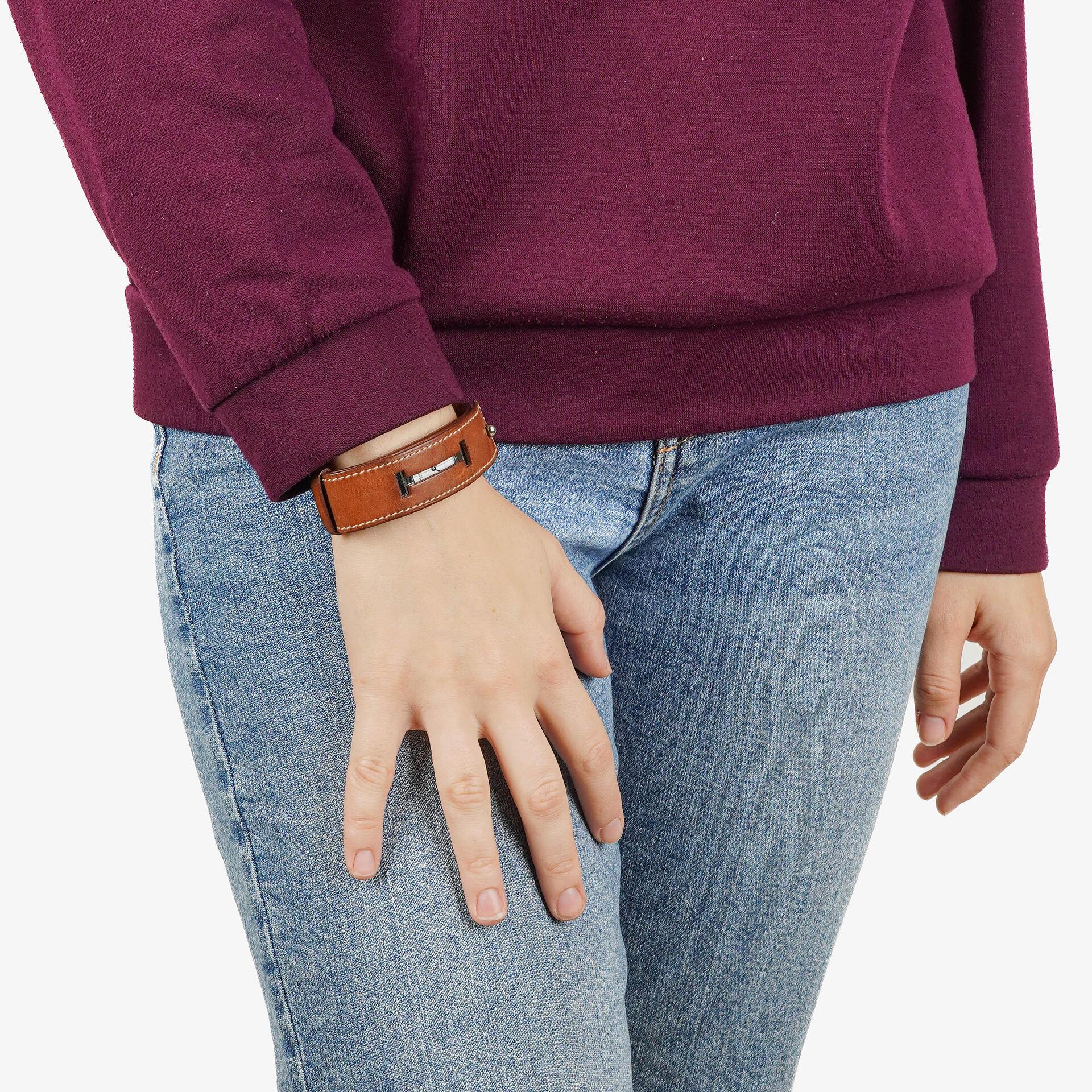 Hermès Cherche Midi CM1.210 Uhr aus Stahl und Leder