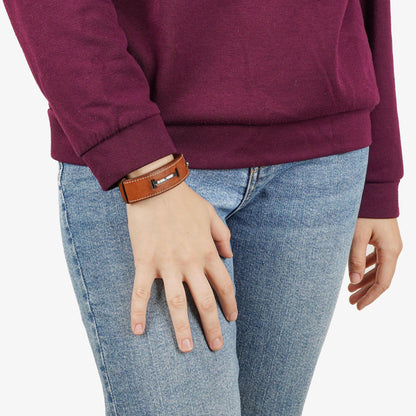 Hermès Cherche Midi CM1.210 Uhr aus Stahl und Leder