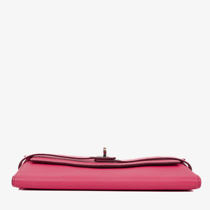 Hermès Kelly Longue Geldbörse aus Chevre Mysore in Rose Shocking