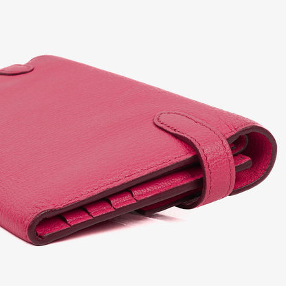 Hermès Kelly Longue Geldbörse aus Chevre Mysore in Rose Shocking
