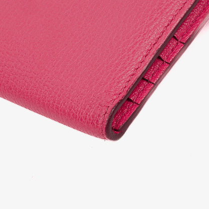 Hermès Kelly Longue Geldbörse aus Chevre Mysore in Rose Shocking