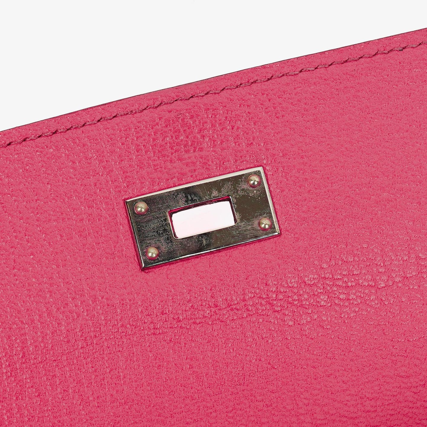 Hermès Kelly Longue Geldbörse aus Chevre Mysore in Rose Shocking