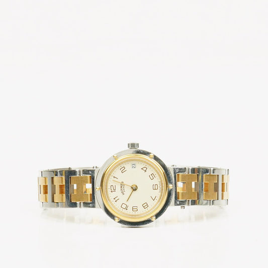 Hermès Clipper 24 mm Quarzuhr aus Edelstahl