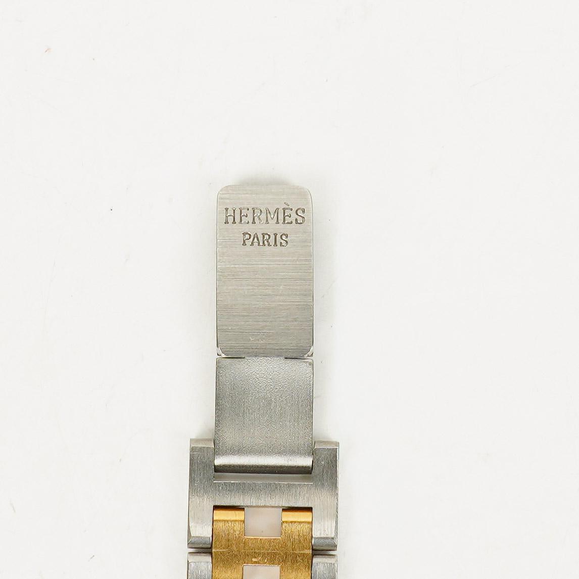 Hermès Clipper 24 mm Quarzuhr aus Edelstahl