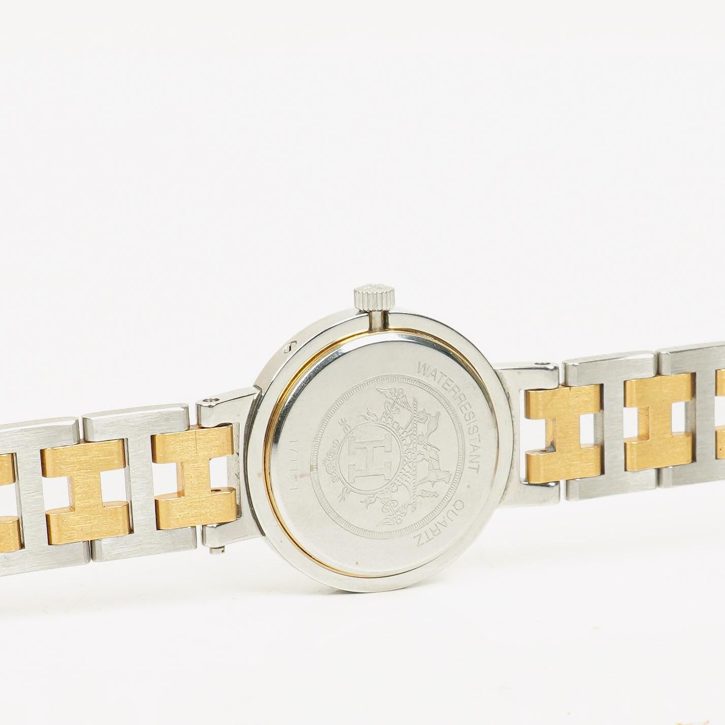 Hermès Clipper 24 mm Quarzuhr aus Edelstahl
