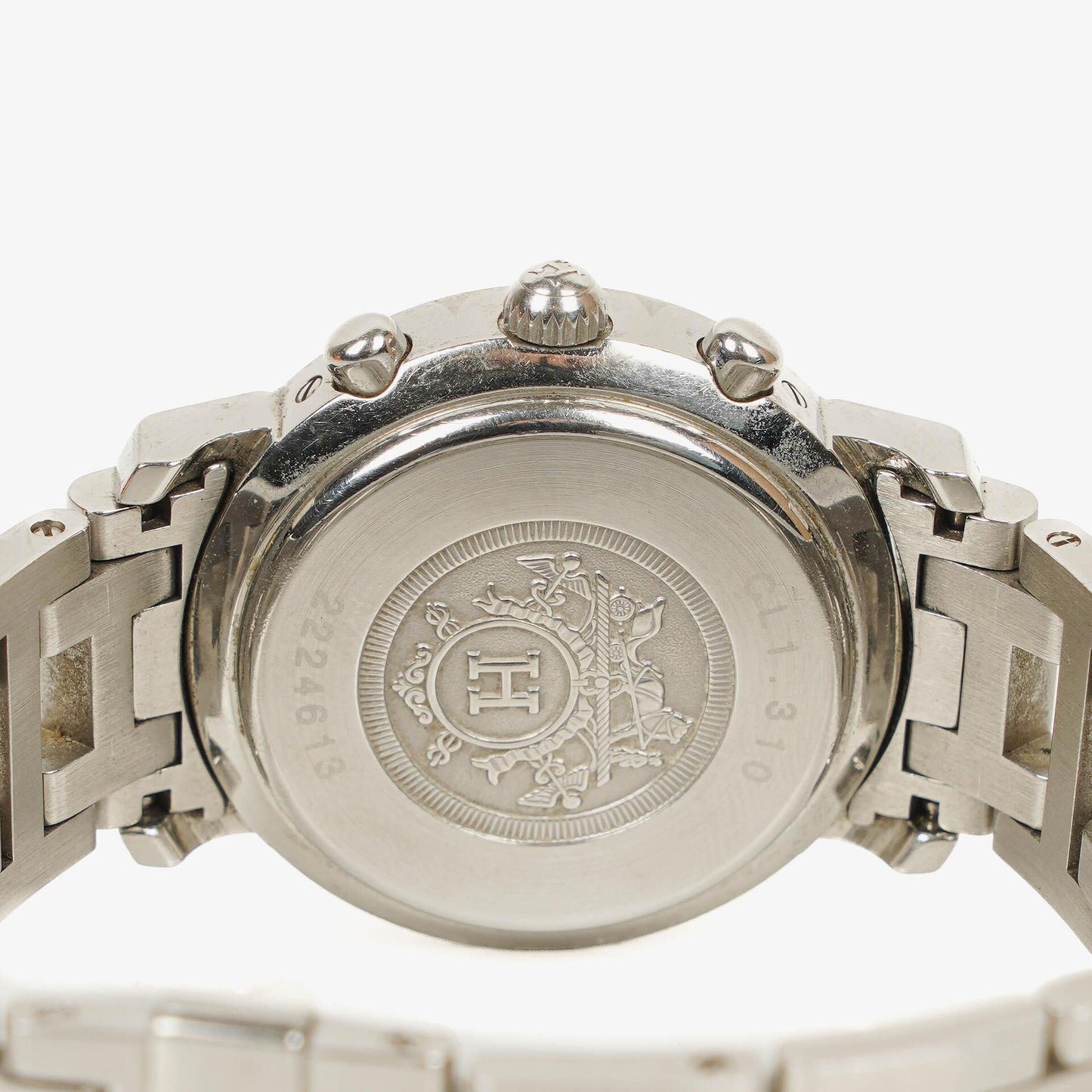 Hermès Clipper Chronograph 31 mm Quarzuhr aus Edelstahl