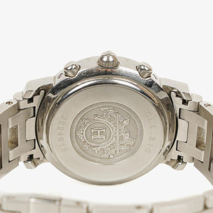 Hermès Clipper Chronograph 31 mm Quarzuhr aus Edelstahl