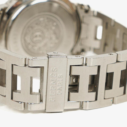 Hermès Clipper Chronograph 31 mm Quarzuhr aus Edelstahl