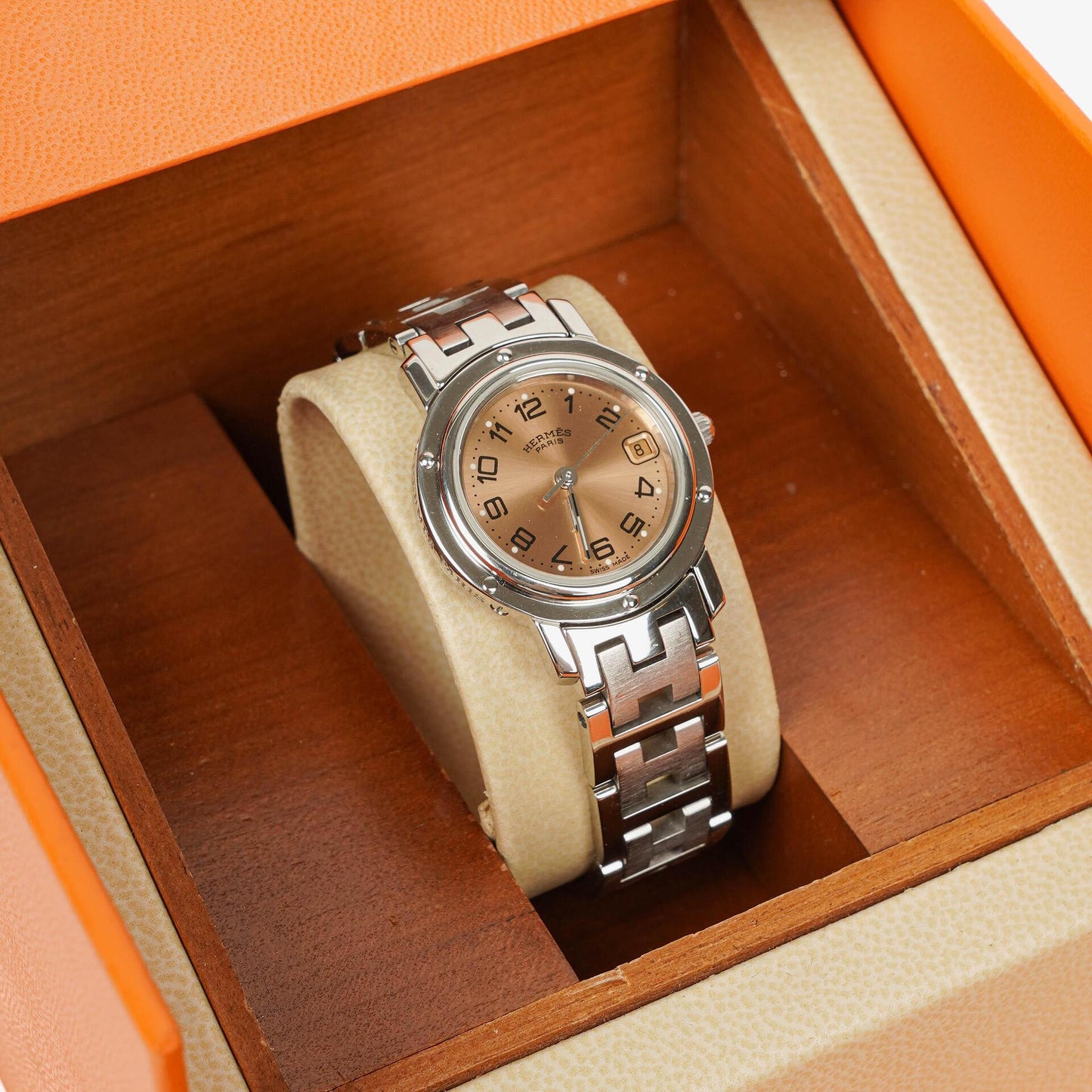 Hermes Clipper Quarzuhr Edelstahl CL4.210