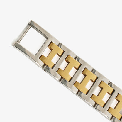 Hermès Clipper Quarzuhr aus bicolor Edelstahl