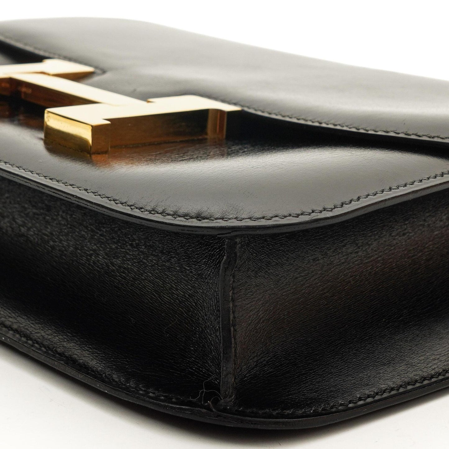 Hermès Constance 23 Vintage Schwarz Box Kalbsleder Mit Gold Hardware, 1979