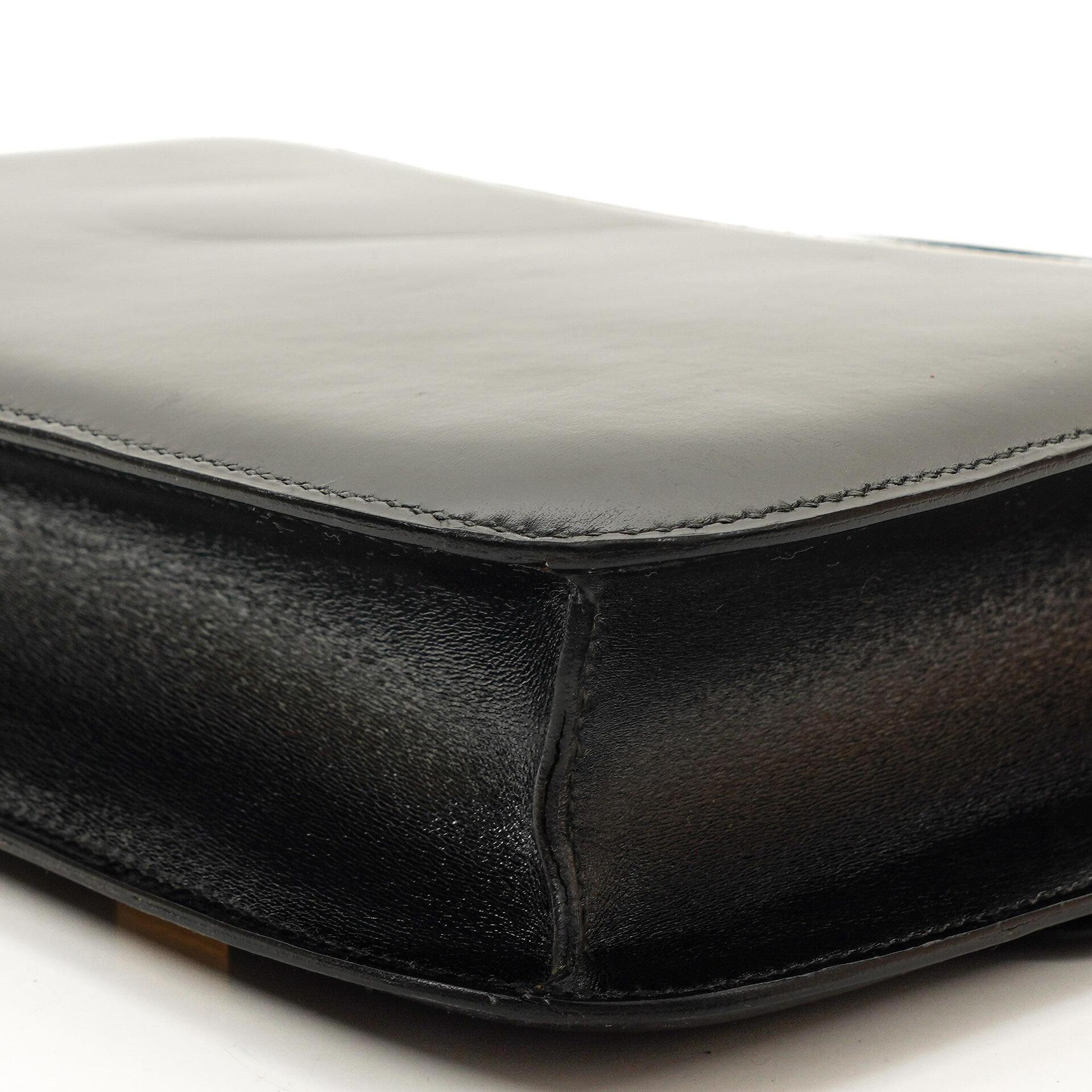 Hermès Constance 23 Vintage Schwarz Box Kalbsleder Mit Gold Hardware, 1979