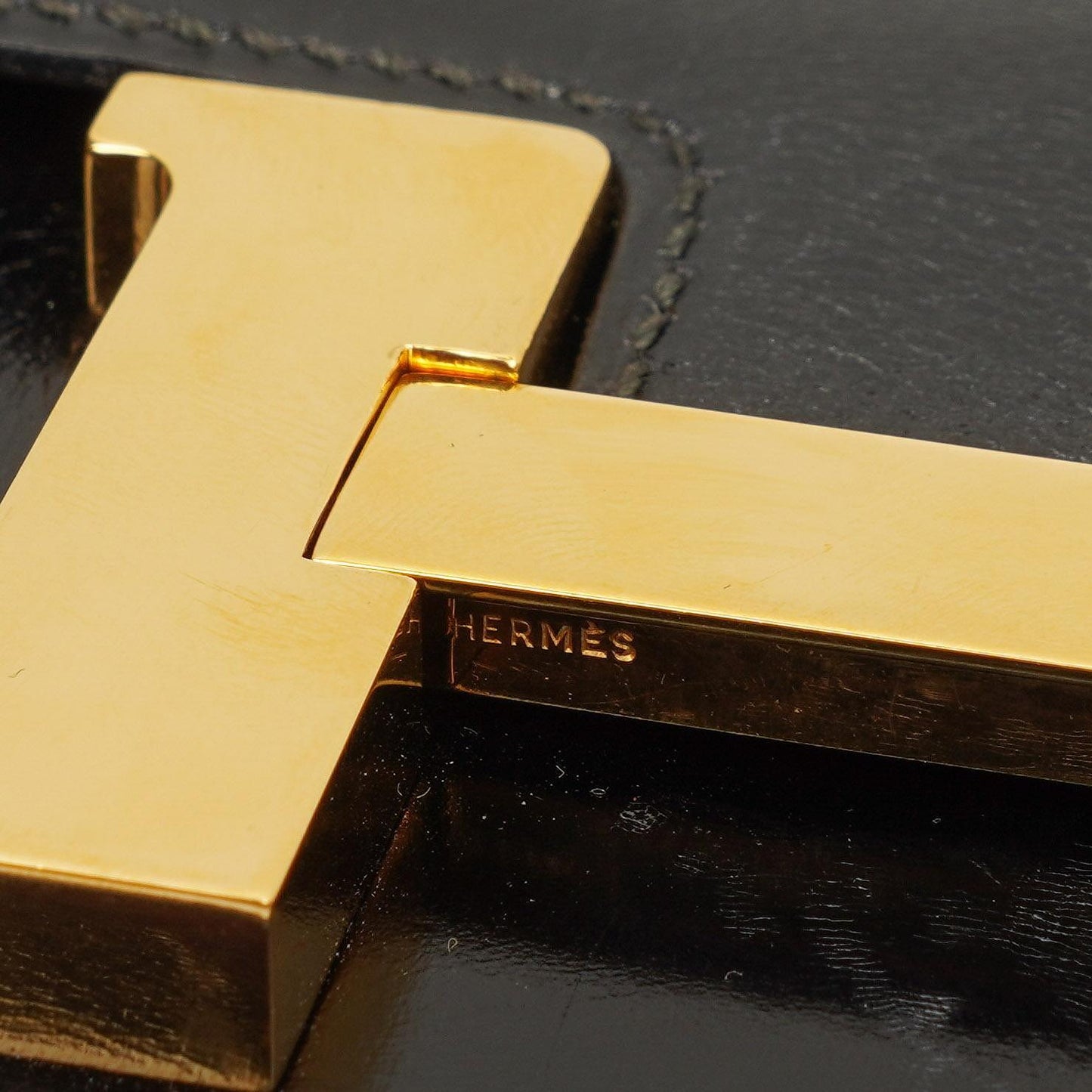 Hermès Constance 23 Vintage Schwarz Box Kalbsleder Mit Gold Hardware, 1979