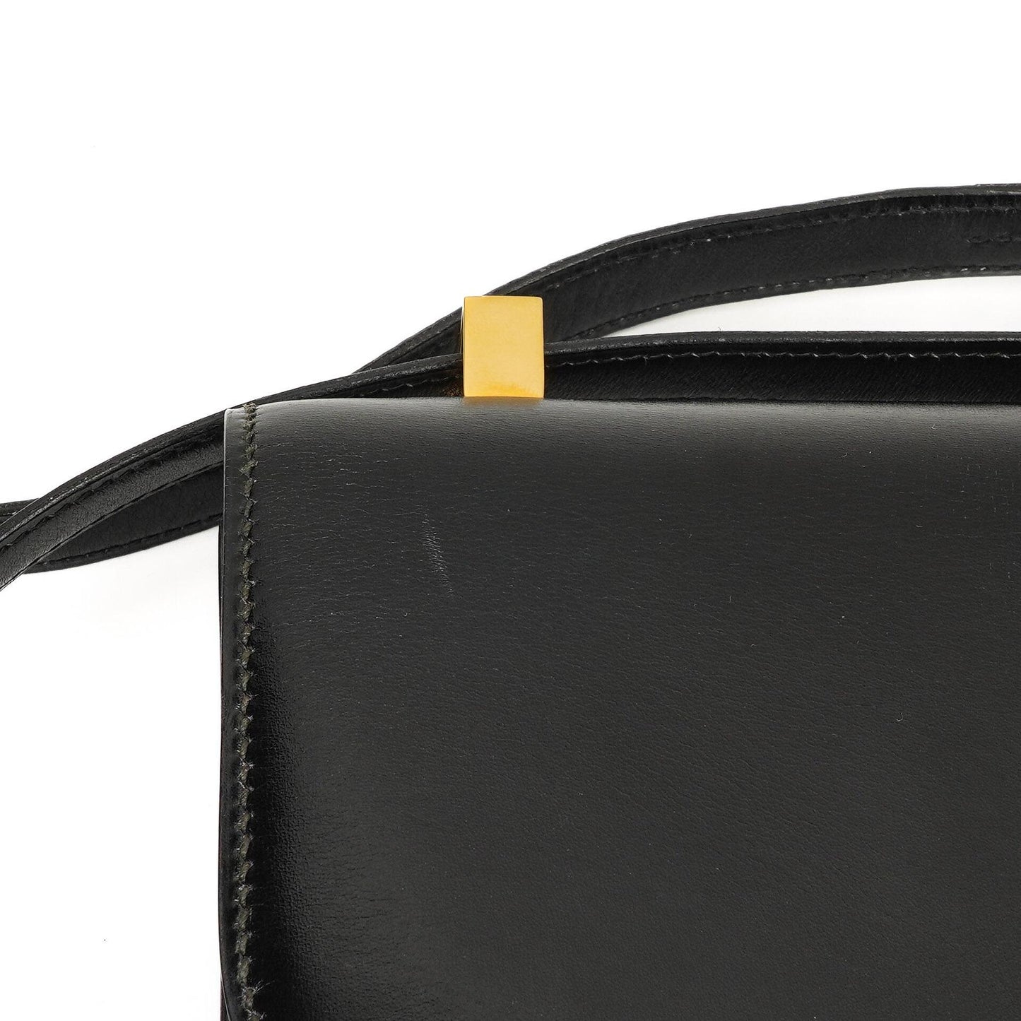 Hermès Constance 23 Vintage Schwarz Box Kalbsleder Mit Gold Hardware, 1979