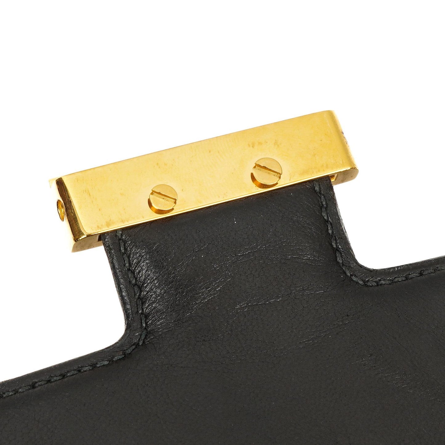 Hermès Constance 23 Vintage Schwarz Box Kalbsleder Mit Gold Hardware, 1979