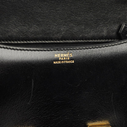 Hermès Constance 23 Vintage Schwarz Box Kalbsleder Mit Gold Hardware, 1979