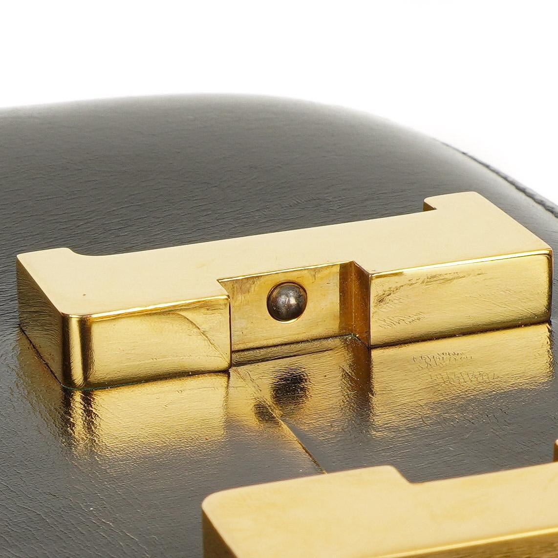 Hermès Constance 23 Vintage Schwarz Box Kalbsleder Mit Gold Hardware, 1979