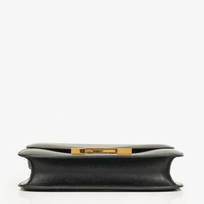 Hermès Constance 23 Vintage in schwarzem Boxcalf mit Goldbeschlägen, 1993