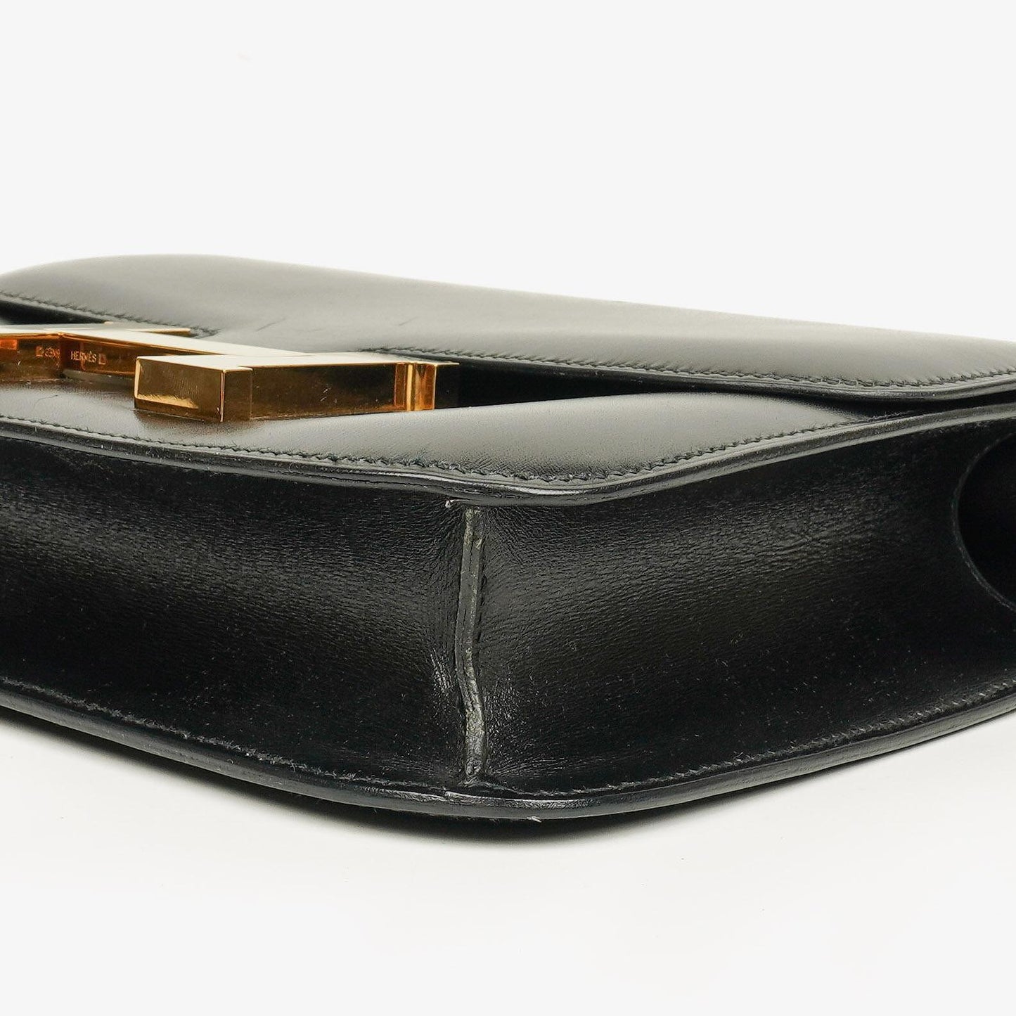 Hermès Constance 23 Vintage in schwarzem Boxcalf mit Goldbeschlägen, 1993