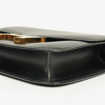 Hermès Constance 23 Vintage in schwarzem Boxcalf mit Goldbeschlägen, 1993
