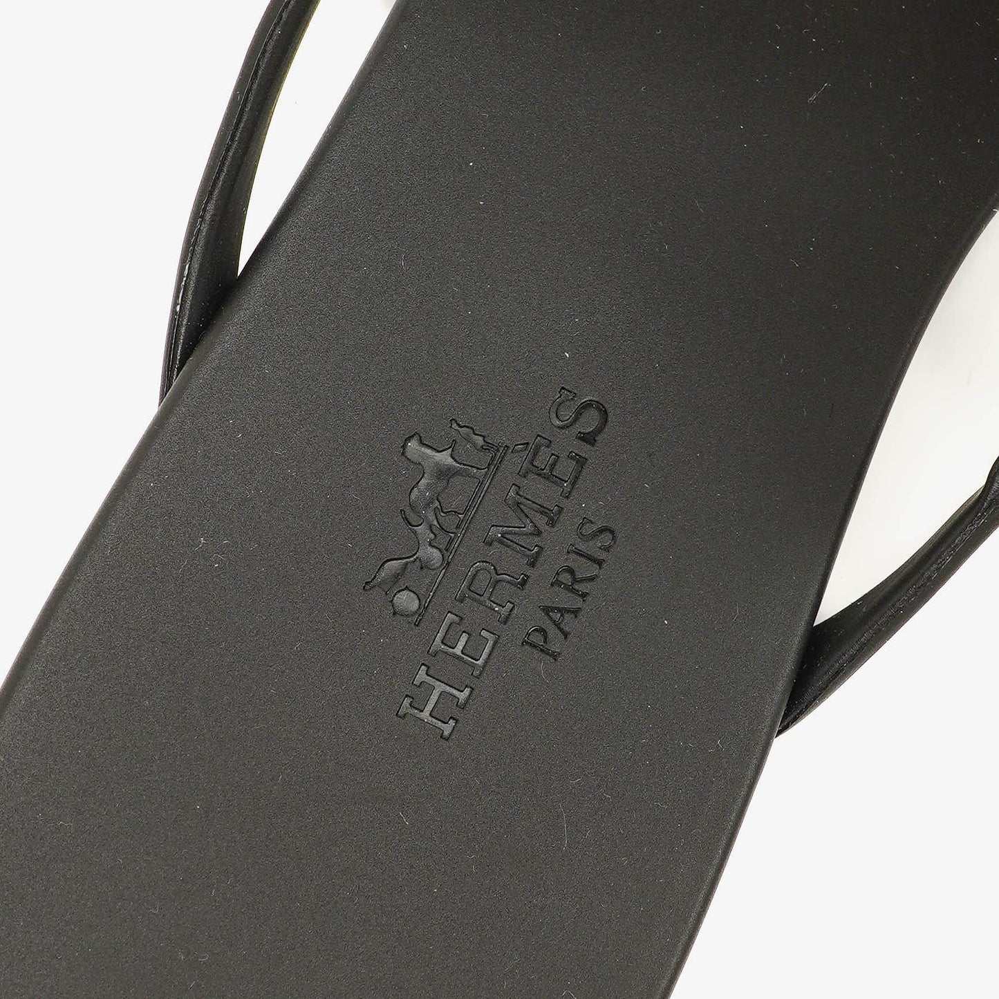 Hermès Egerie Damen-Sandalen aus schwarzem Gummi Größe 37