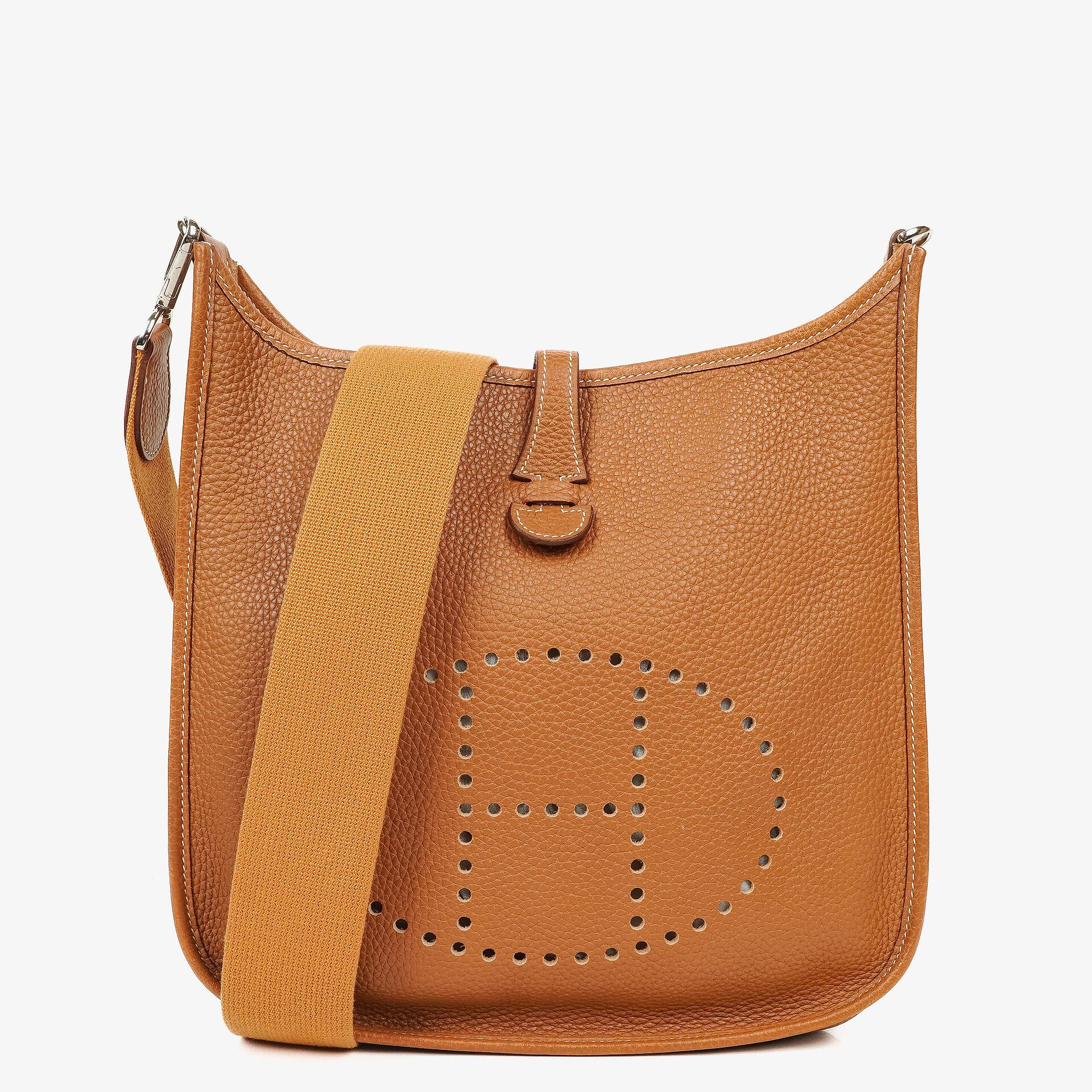 Hermès Evelyne I 29 Schultertasche aus Gold Taurillon Clemence Leder