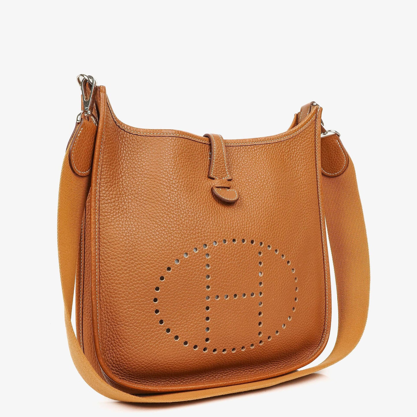 Hermès Evelyne I 29 Schultertasche aus Gold Taurillon Clemence Leder