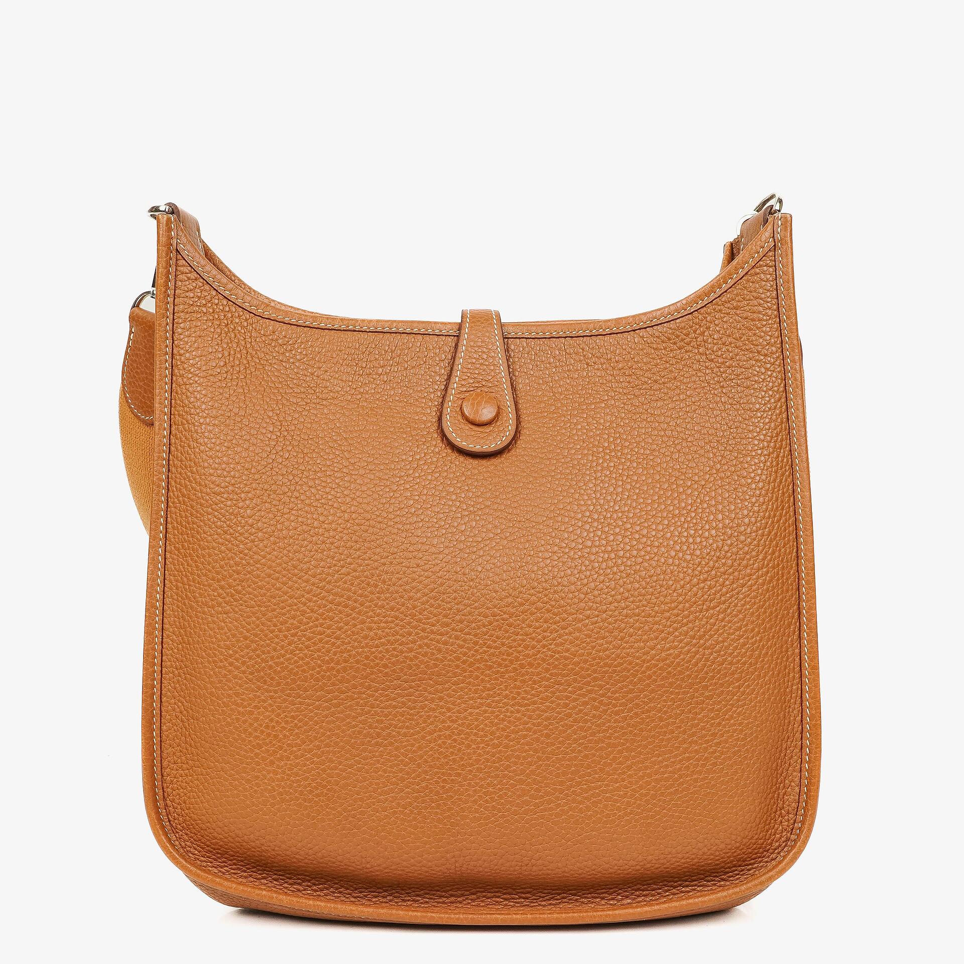 Hermès Evelyne I 29 Schultertasche aus Gold Taurillon Clemence Leder