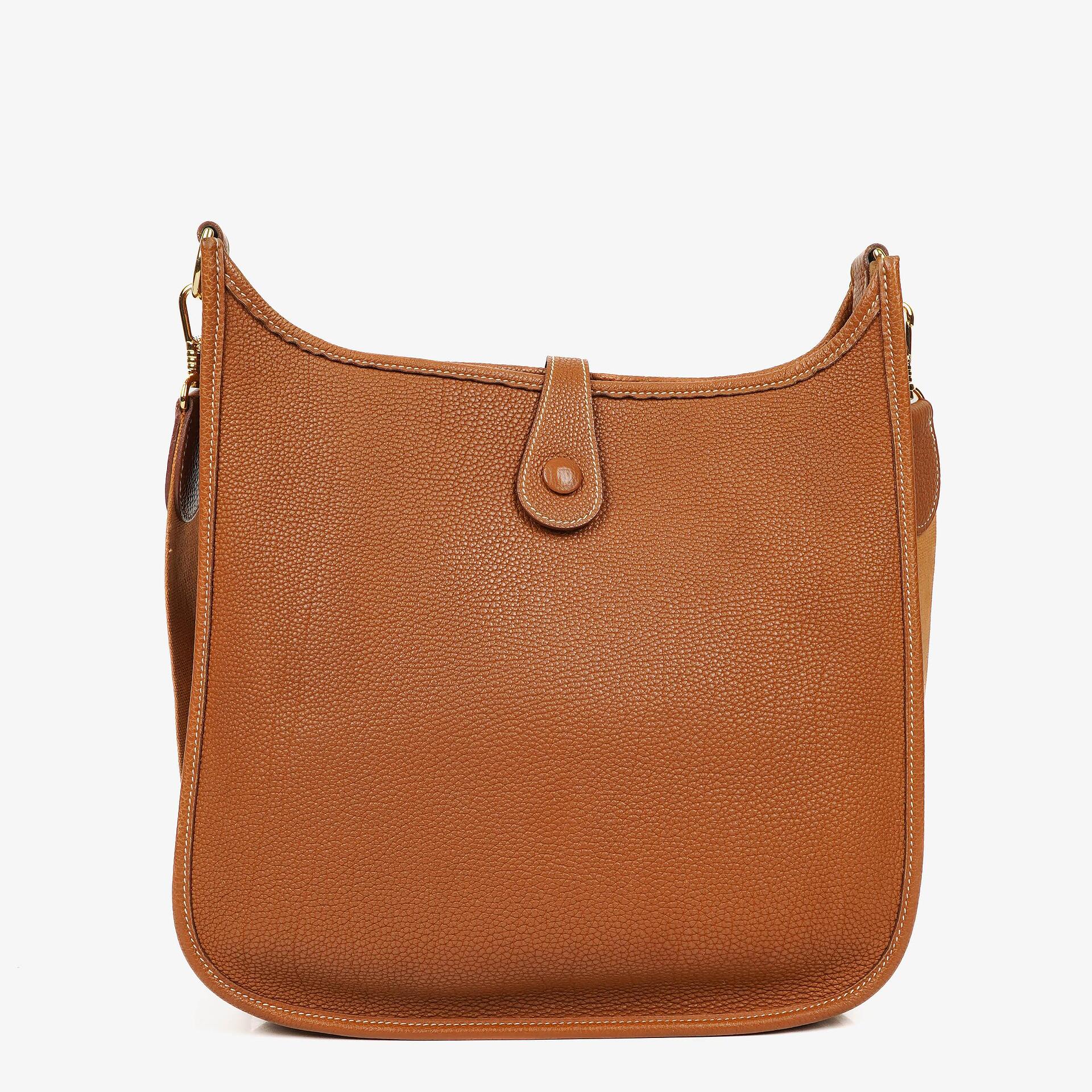 Hermes Evelyne I 29 Gold Taurillon Clemence Leder Schultertasche