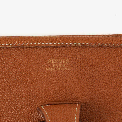 Hermes Evelyne I 29 Gold Taurillon Clemence Leder Schultertasche