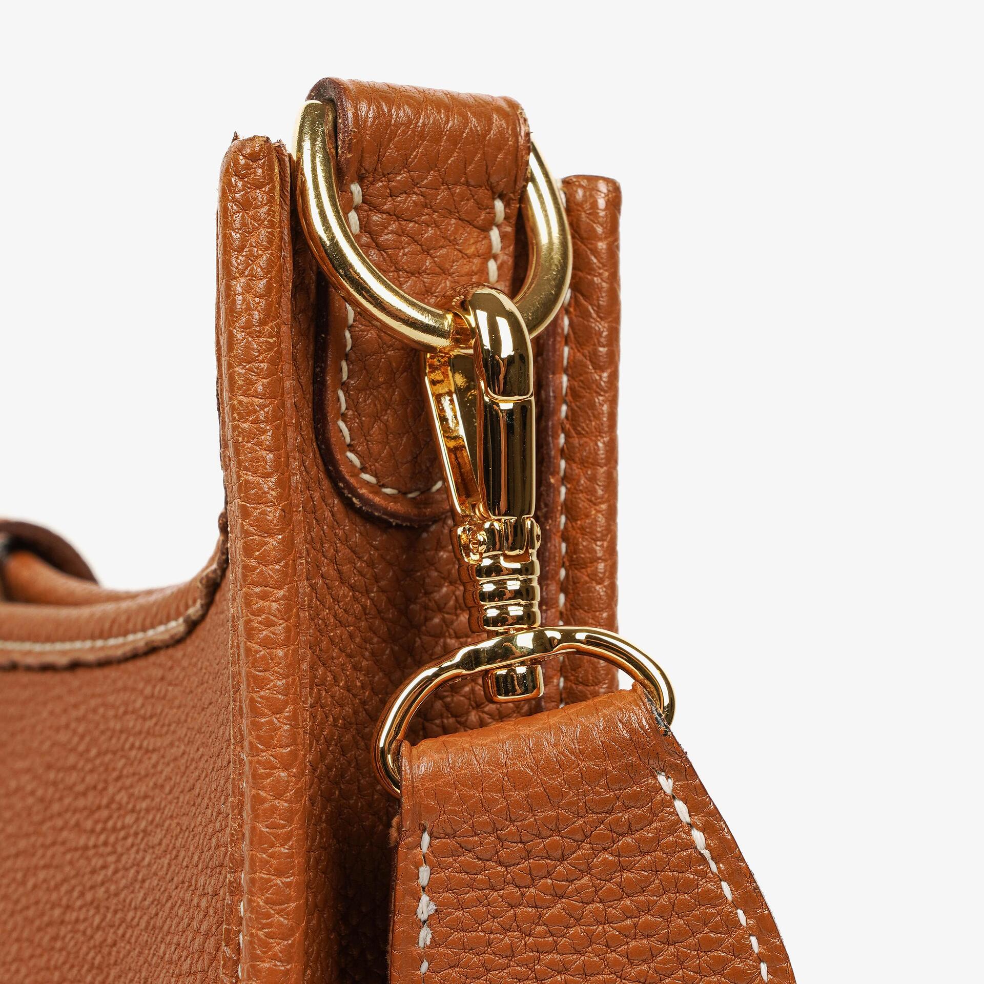 Hermes Evelyne I 29 Gold Taurillon Clemence Leder Schultertasche