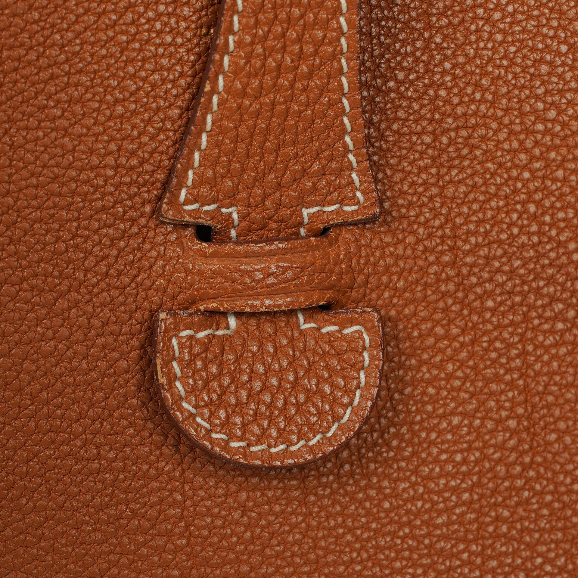 Hermes Evelyne I 29 Gold Taurillon Clemence Leder Schultertasche