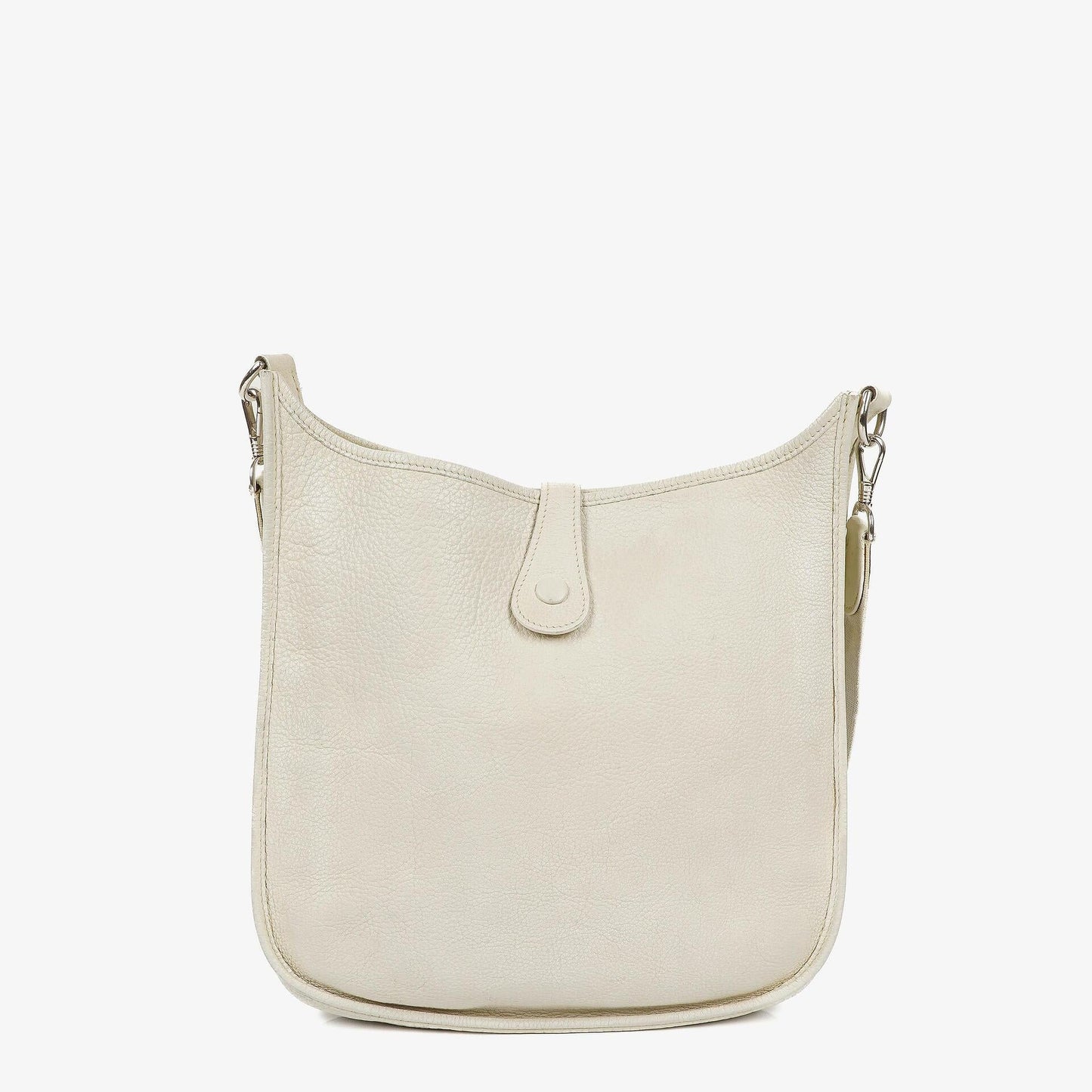 Hermès Evelyne I 30 Schultertasche aus weißem Clemence-Leder