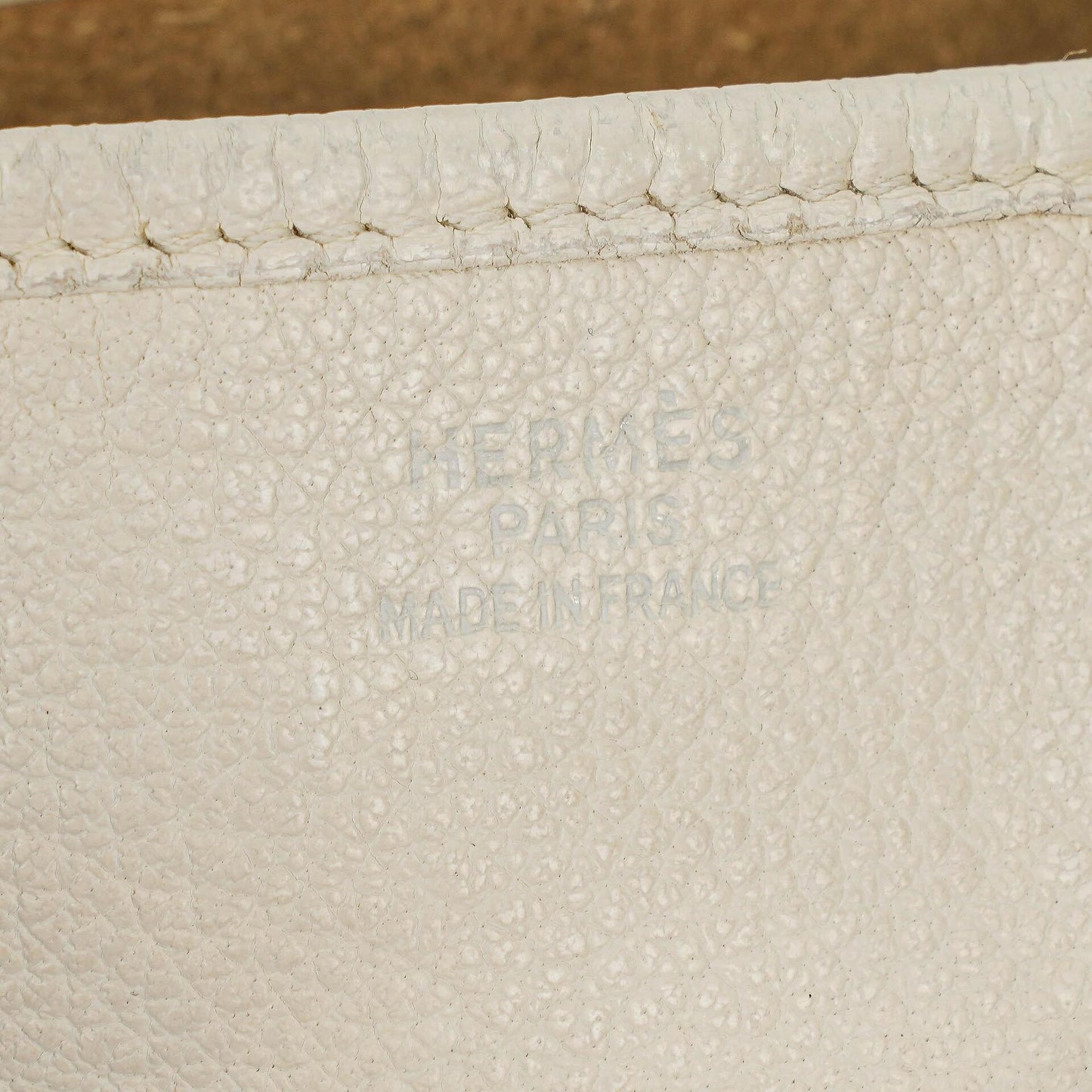Hermès Evelyne I 30 Schultertasche aus weißem Clemence-Leder