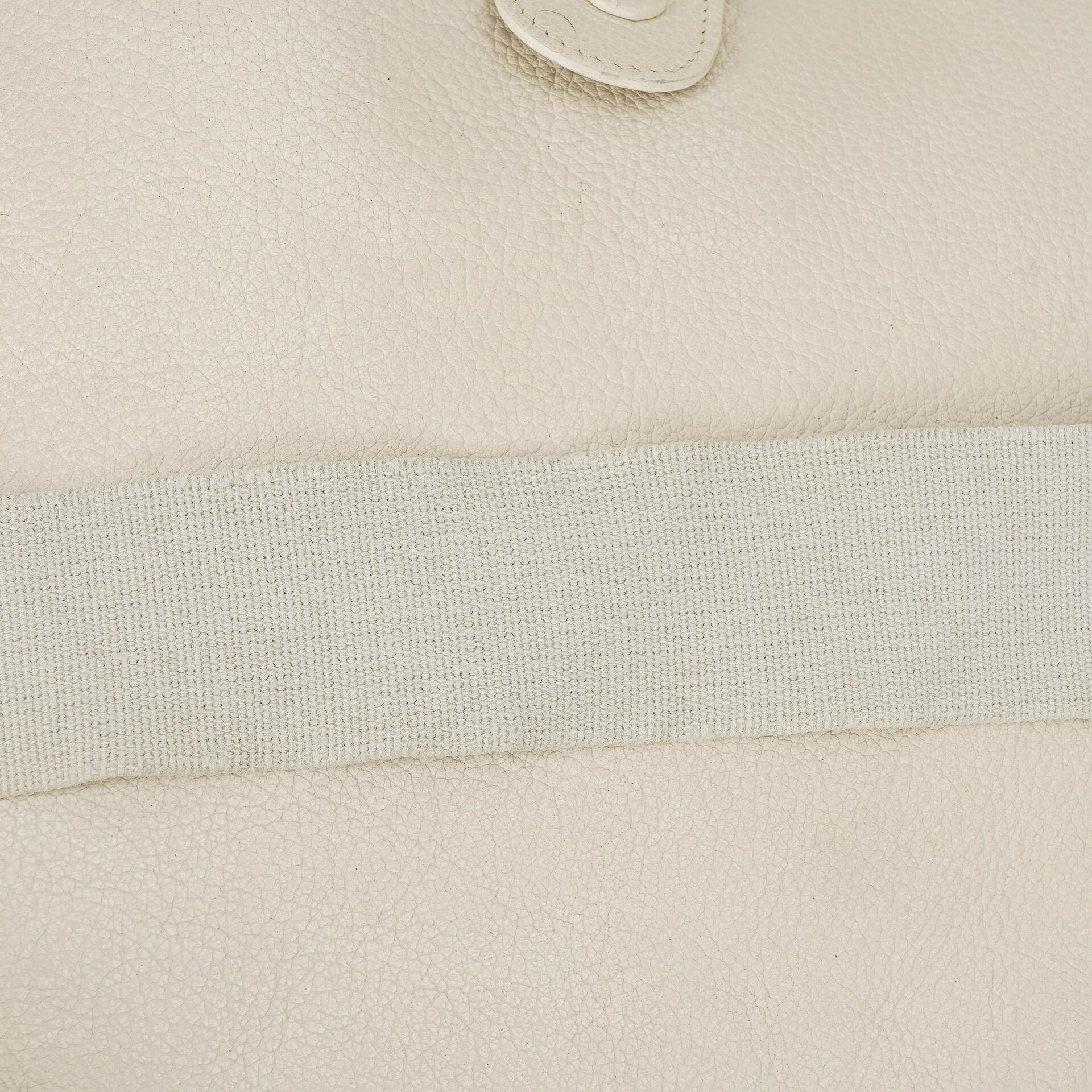 Hermès Evelyne I 30 Schultertasche aus weißem Clemence-Leder