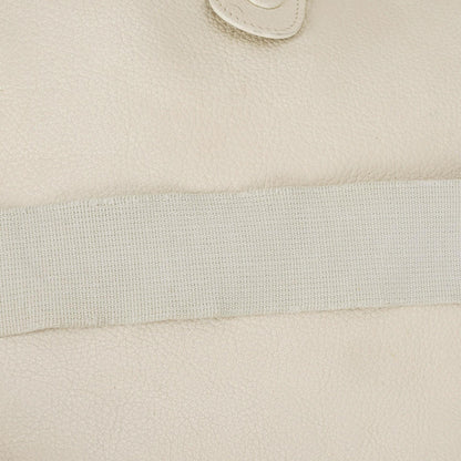 Hermès Evelyne I 30 Schultertasche aus weißem Clemence-Leder