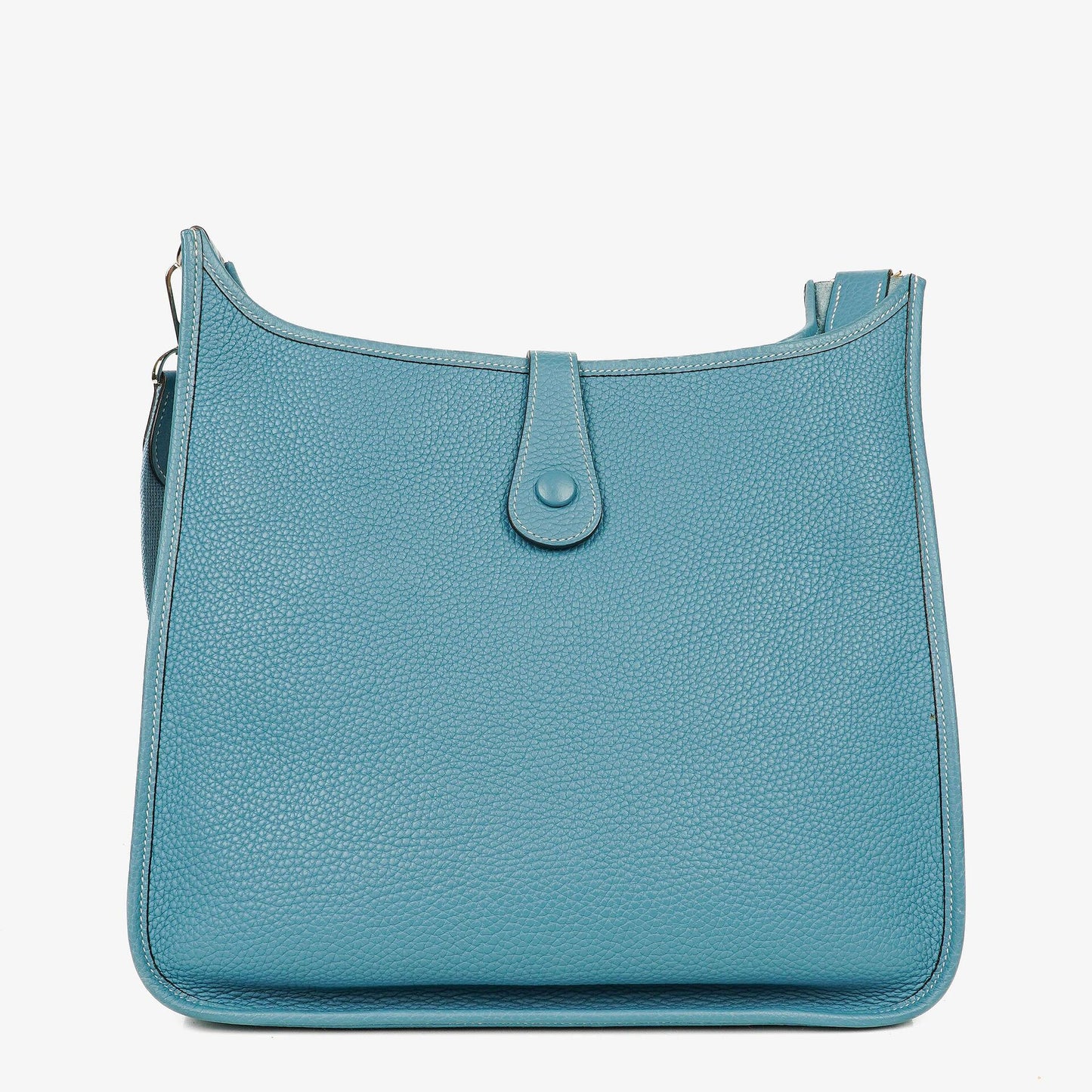 Hermès Evelyne I 32 Schultertasche aus Taurillon Clemence in Neu Bleu Jean