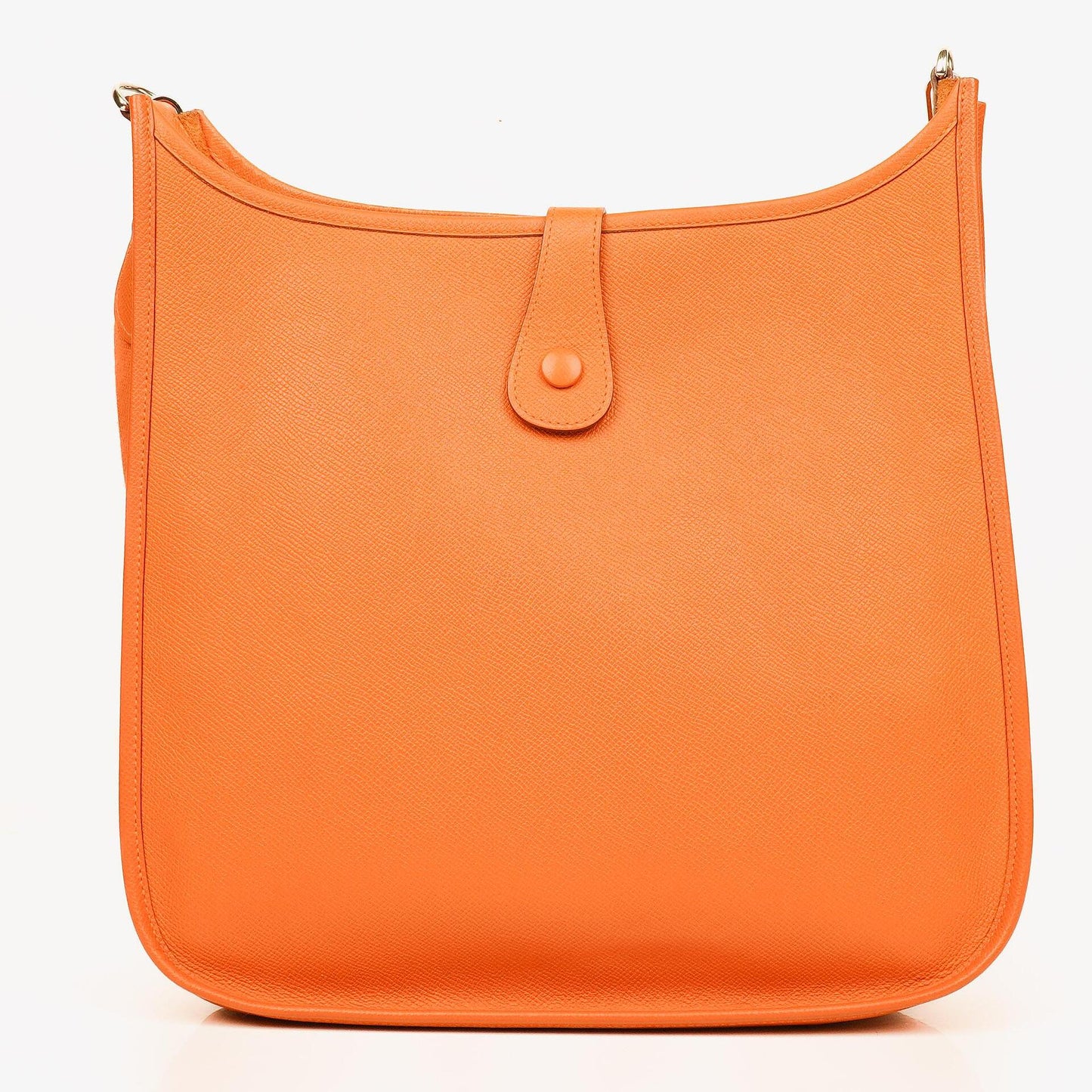 Hermès Evelyne I 33 Schultertasche aus orangefarbenem Epsom-Leder