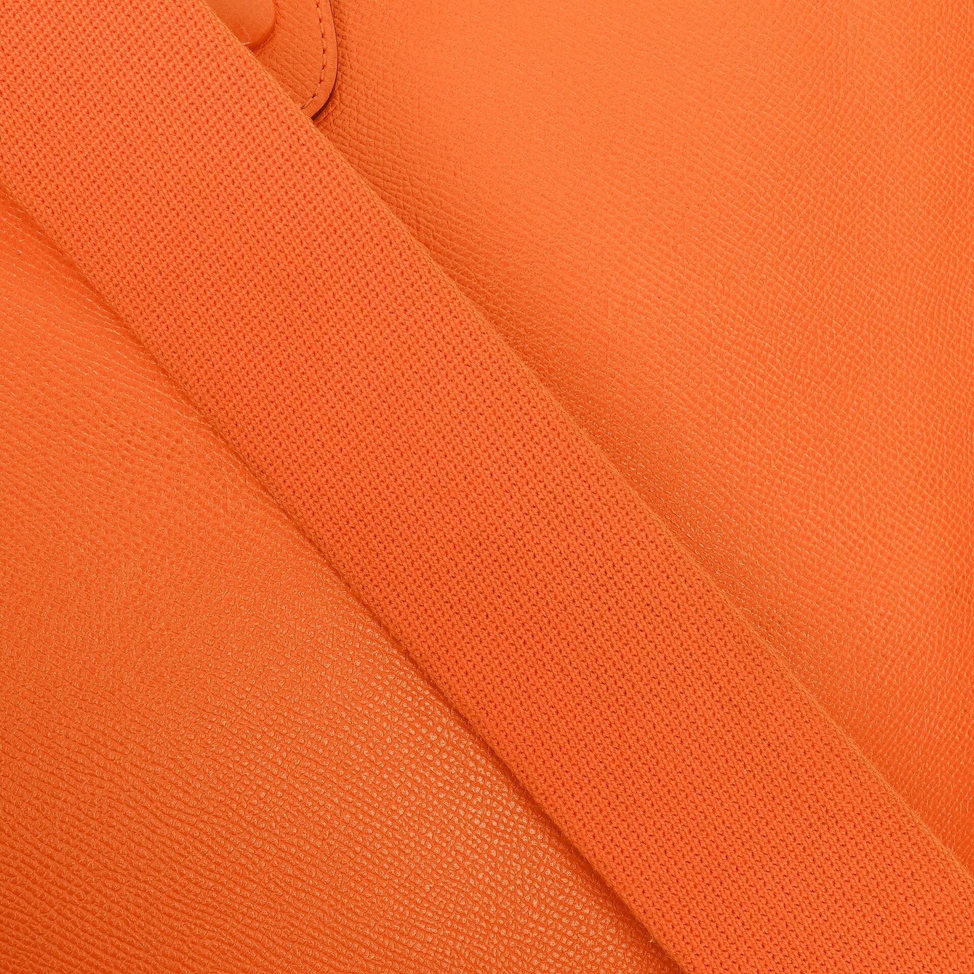 Hermès Evelyne I 33 Schultertasche aus orangefarbenem Epsom-Leder