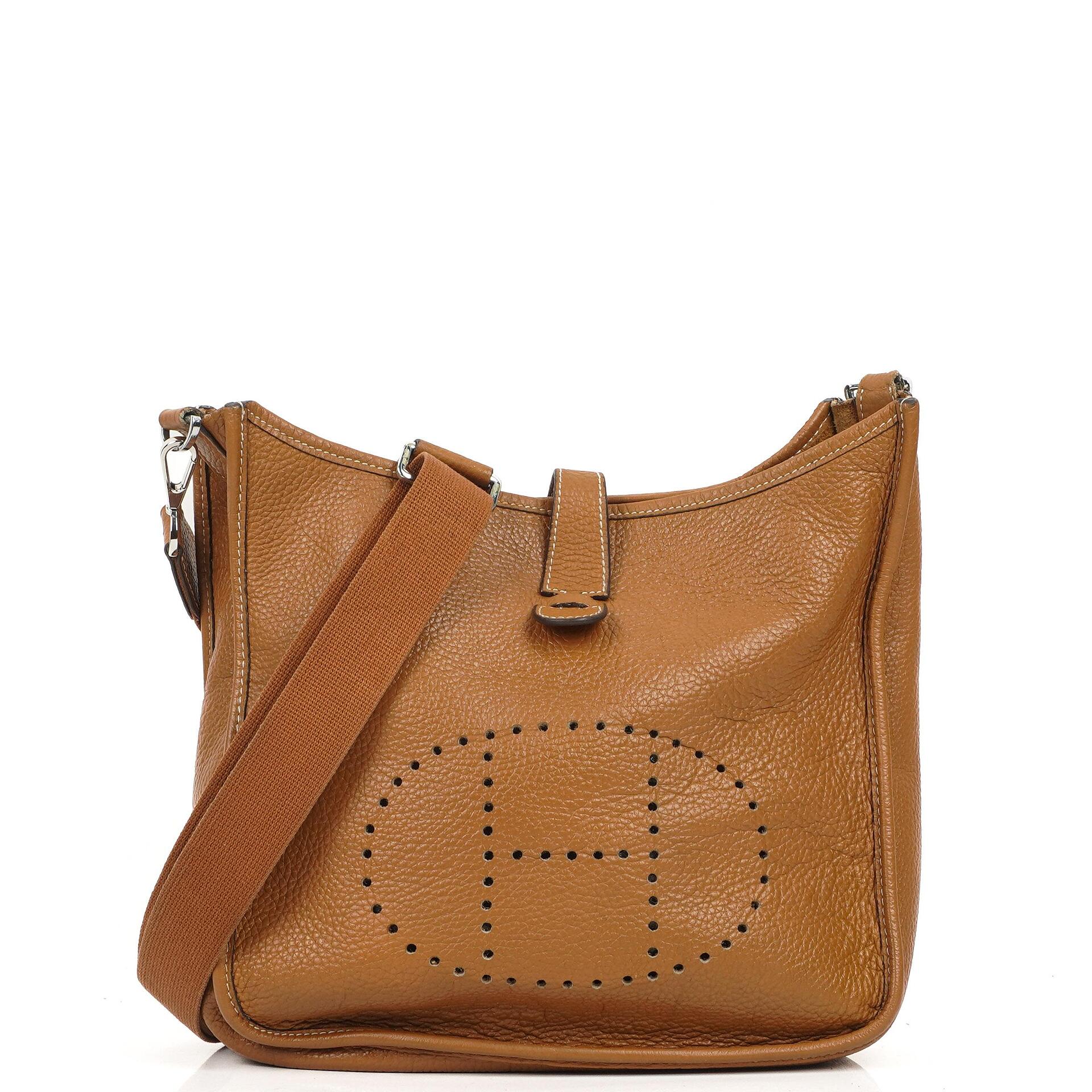 Hermes Evelyne III GM Gold Taurillon Clemence Leder Tasche