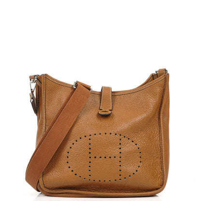 Hermes Evelyne III GM Gold Taurillon Clemence Leder Tasche