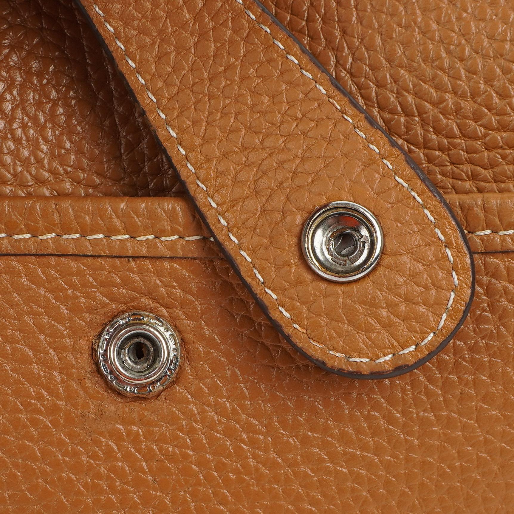 Hermes Evelyne III GM Gold Taurillon Clemence Leder Tasche