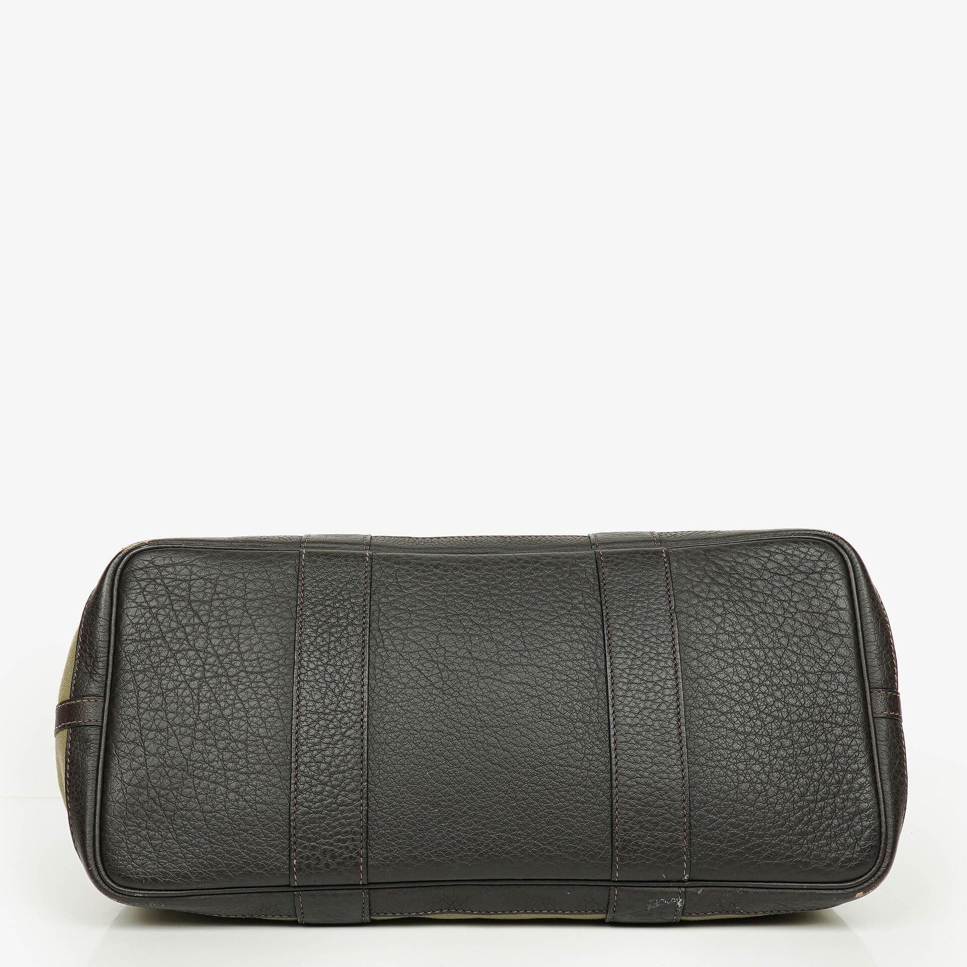 Hermès Garden Party 36 PM Handtasche aus schwarzem Büffelleder und Canvas