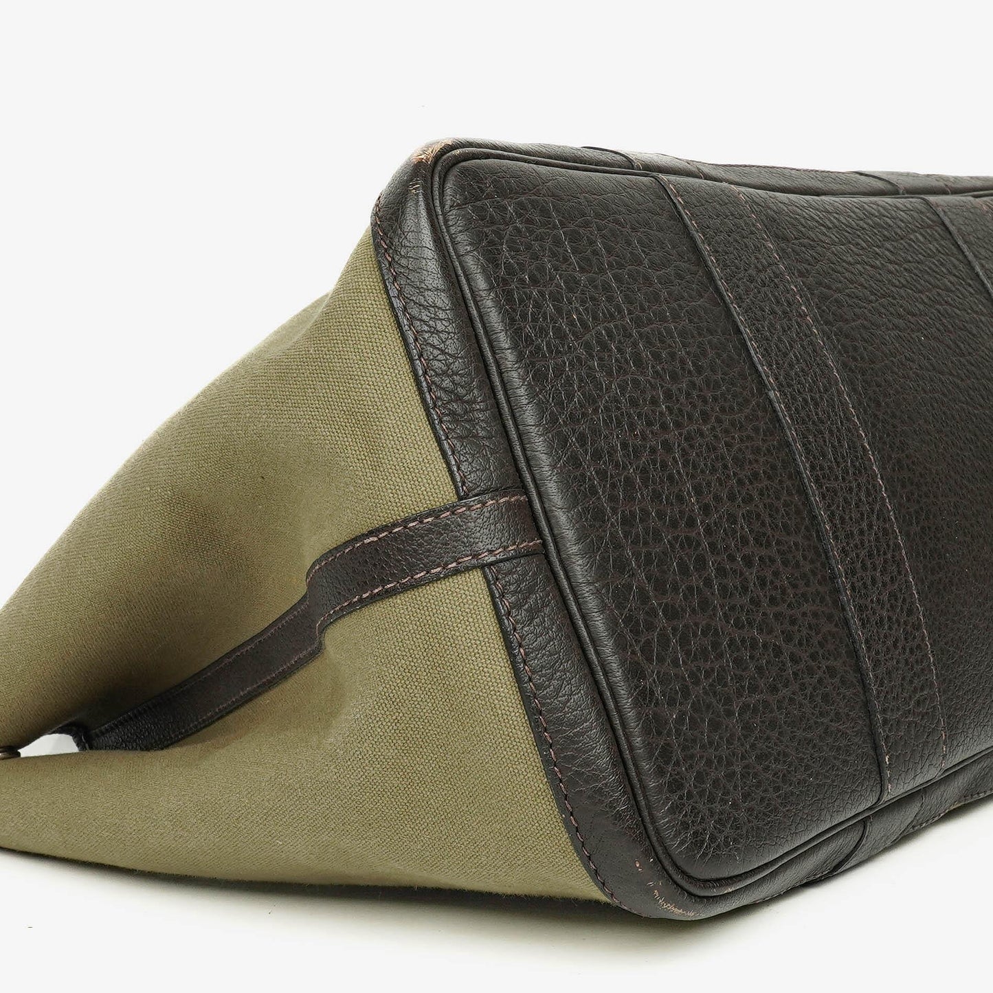 Hermès Garden Party 36 PM Handtasche aus schwarzem Büffelleder und Canvas