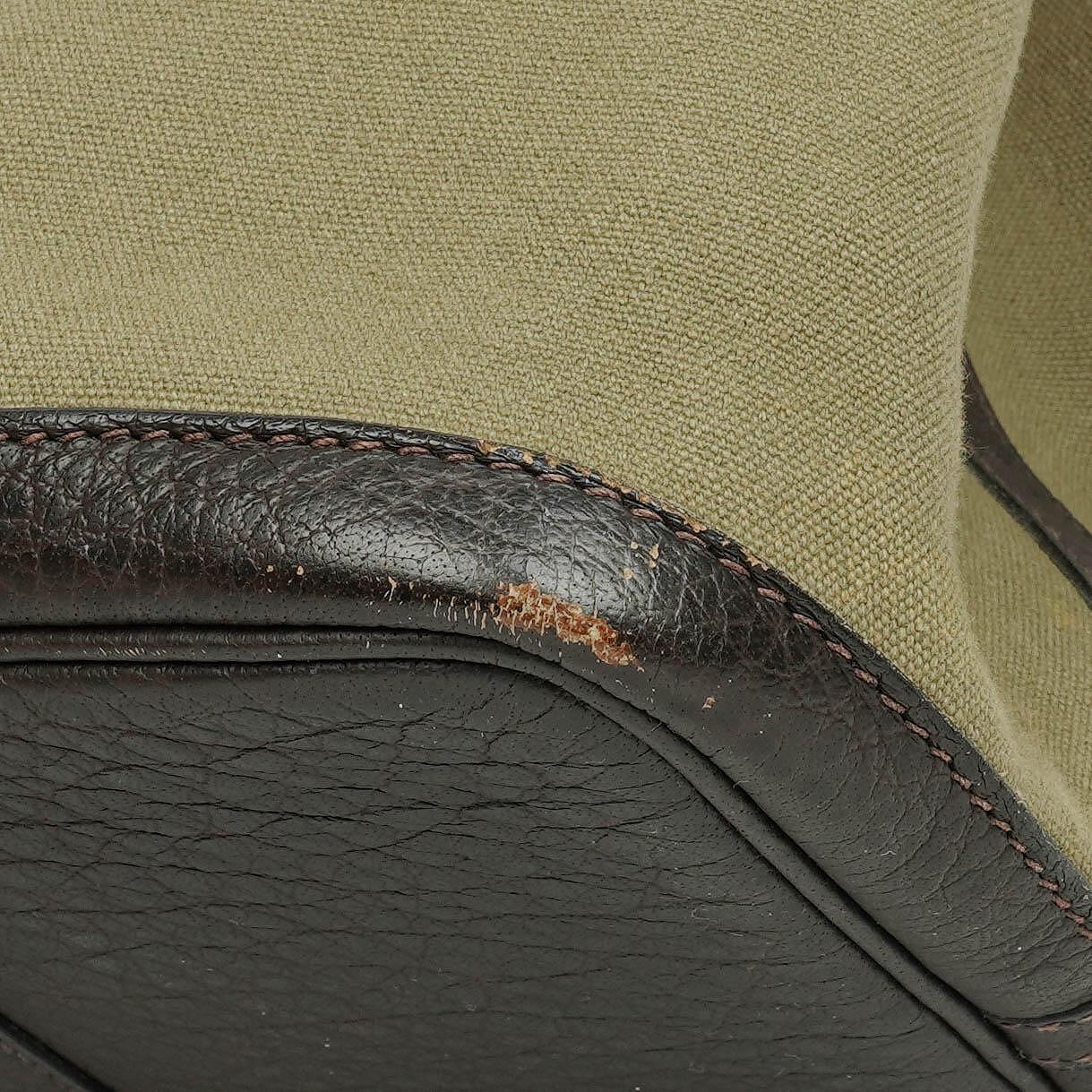 Hermès Garden Party 36 PM Handtasche aus schwarzem Büffelleder und Canvas