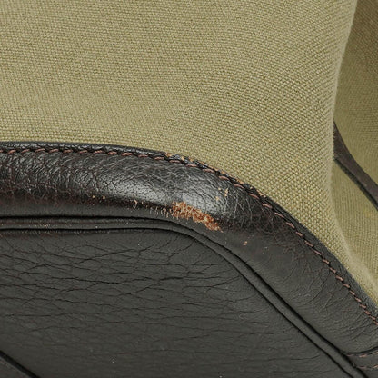Hermès Garden Party 36 PM Handtasche aus schwarzem Büffelleder und Canvas